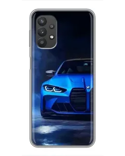 Чехол для Samsung Galaxy A32 (5G) с картинкой «Голубая BMW M4»