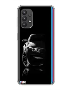 Чехол для Samsung Galaxy A32 (5G) с картинкой «Силуэт BMW в темноте»