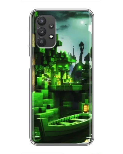 Чехол для Samsung Galaxy A32 (5G) с картинкой «Minecraft лесной пейзаж»