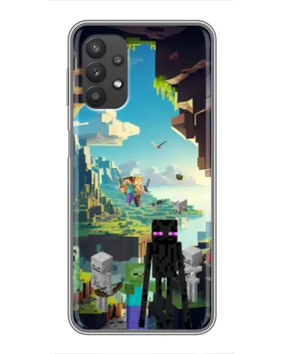 Чехол для Samsung Galaxy A32 (5G) с картинкой «Эндермен в лесу»