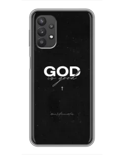 Чехол для Samsung Galaxy A32 (5G) с картинкой «GOD — Бог над всем»
