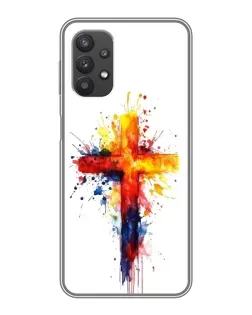 Чехол для Samsung Galaxy A32 (5G) с картинкой «Акварельный крест»