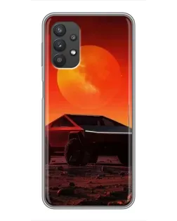 Чехол для Samsung Galaxy A32 (5G) с картинкой «Cybertruck на Марсе»
