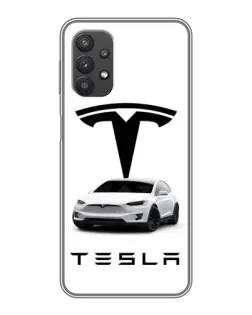 Чехол для Samsung Galaxy A32 (5G) с картинкой «Tesla White Style»