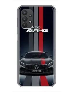 Чехол для Samsung Galaxy A32 (5G) с картинкой «Mercedes — белый карбон»