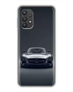 Чехол для Samsung Galaxy A32 (5G) с картинкой «Mercedes на черном»