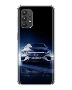 Чехол для Samsung Galaxy A32 (5G) с картинкой «Ночной Mercedes EQ»