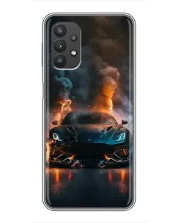 Чехол для Samsung Galaxy A32 (5G) с картинкой «Lamborghini дымная эстетика»