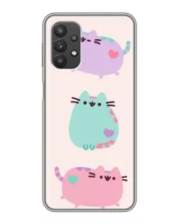 Чехол для Samsung Galaxy A32 (5G) с картинкой «Pusheen трио»