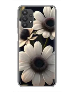 Чехол для Samsung Galaxy A32 (5G) с картинкой «Белые маргаритки макро»