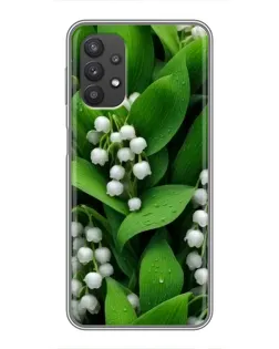 Чехол для Samsung Galaxy A32 (5G) с картинкой «Ландыши в зелени»