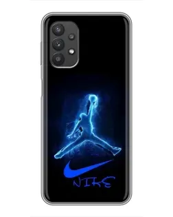 Чехол для Samsung Galaxy A32 с картинкой «Jordan Neon Blue»