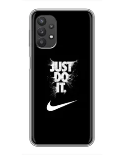 Чехол для Samsung Galaxy A32 с картинкой «Текстовый принт Nike»