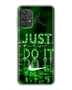 Чехол для Samsung Galaxy A32 с картинкой «Зеленый неоновый Nike»