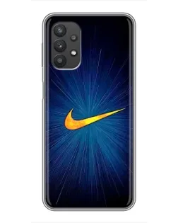Чехол для Samsung Galaxy A32 с картинкой «Синий пульс Nike»