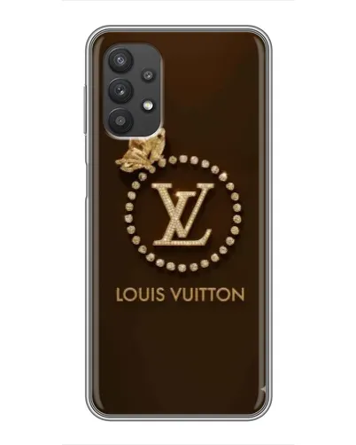 Чехол для Samsung Galaxy A32 с картинкой «LV — золотая печать»
