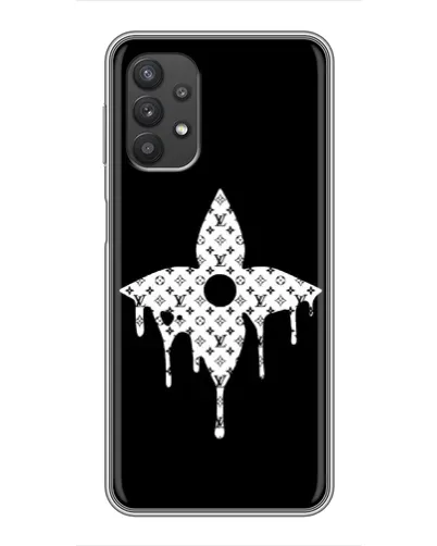 Чехол для Samsung Galaxy A32 с картинкой «Цветочная монограмма»