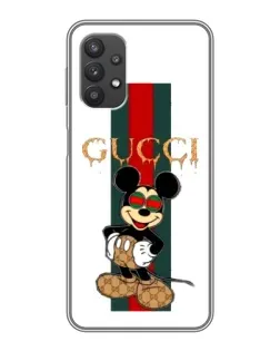 Чехол для Samsung Galaxy A32 с картинкой «Микки Маус Gucci — полосы»