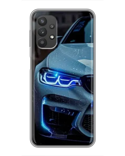 Чехол для Samsung Galaxy A32 с картинкой «Взгляд BMW с синими фарами»
