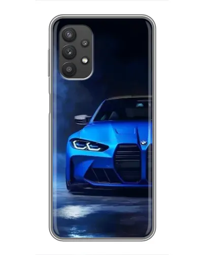 Чехол для Samsung Galaxy A32 с картинкой «Голубая BMW M4»
