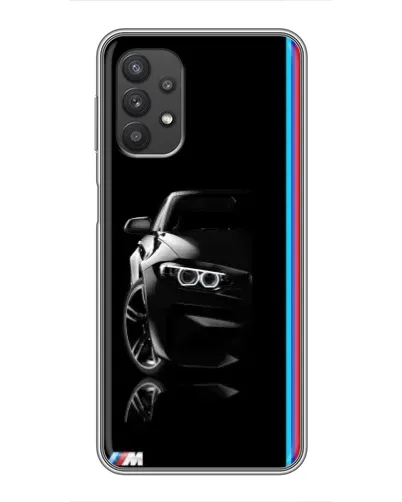 Чехол для Samsung Galaxy A32 с картинкой «Силуэт BMW в темноте»