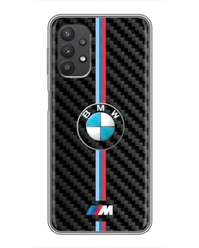 Чехол для Samsung Galaxy A32 с картинкой «Эмблема BMW и карбон»