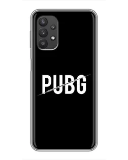 Чехол для Samsung Galaxy A32 с картинкой «PUBG — белый логотип»