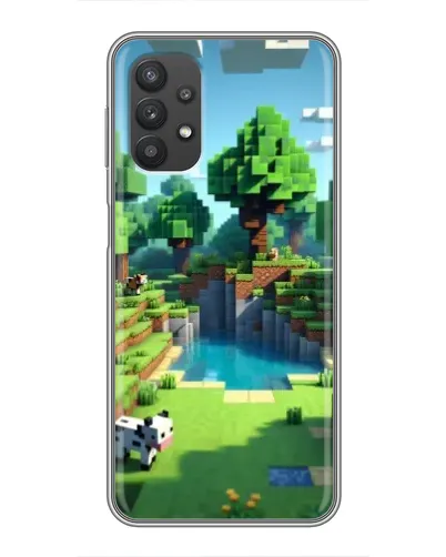 Чехол для Samsung Galaxy A32 с картинкой «Minecraft летний день»