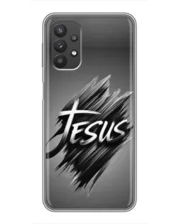 Чехол для Samsung Galaxy A32 с картинкой «Надпись Jesus Graffiti»