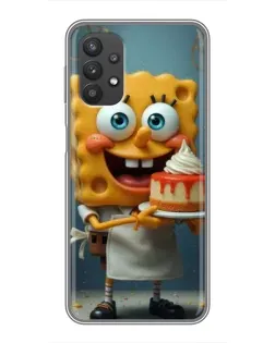 Чехол для Samsung Galaxy A32 с картинкой «Повар Спанч Боб»