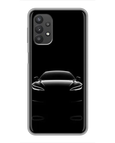 Чехол для Samsung Galaxy A32 с картинкой «Силуэт Tesla Night»