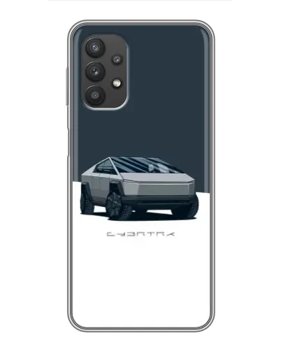 Чехол для Samsung Galaxy A32 с картинкой «Серебристый Cybertruck Tesla»