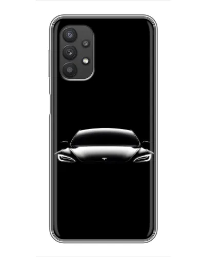 Чехол для Samsung Galaxy A32 с картинкой «Фары Tesla Night»