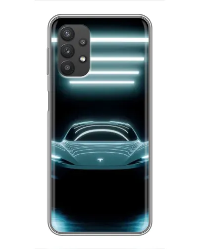 Чехол для Samsung Galaxy A32 с картинкой «Tesla в неоне»