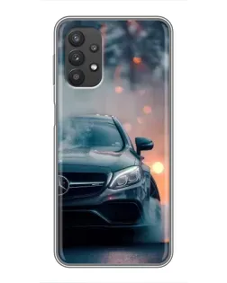 Чехол для Samsung Galaxy A32 с картинкой «Mercedes — ночной город» Чехол для Samsung Galaxy A32 с картинкой «Mercedes — ночной город»