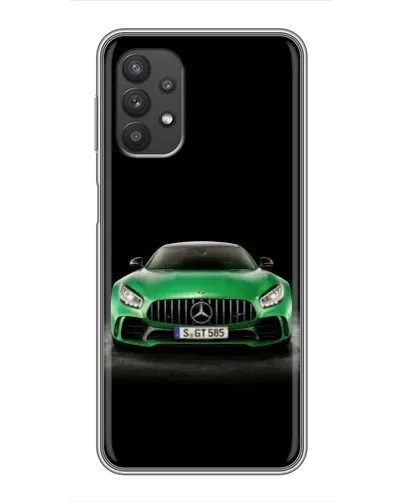Чехол для Samsung Galaxy A32 с картинкой «Mercedes — неоновый лого»