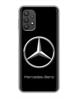 Чехол для Samsung Galaxy A32 с картинкой «Mercedes Silver Logo»