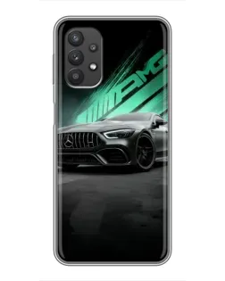 Чехол для Samsung Galaxy A32 с картинкой «Темный Mercedes AMG»