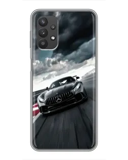 Чехол для Samsung Galaxy A32 с картинкой «Гоночный Mercedes AMG»