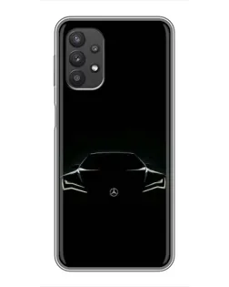 Чехол для Samsung Galaxy A32 с картинкой «Mercedes — силуэт авто» Чехол для Samsung Galaxy A32 с картинкой «Mercedes — силуэт авто»