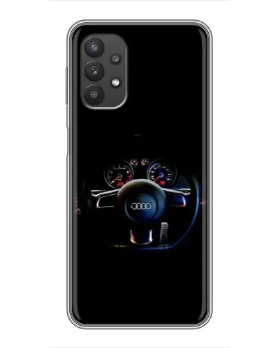 Чехол для Samsung Galaxy A32 с картинкой «Салон Audi — руль»