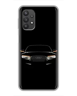 Чехол для Samsung Galaxy A32 с картинкой «Audi — ночной контур»