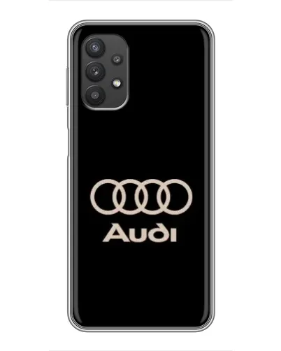 Чехол для Samsung Galaxy A32 с картинкой «Audi — золотой логотип»