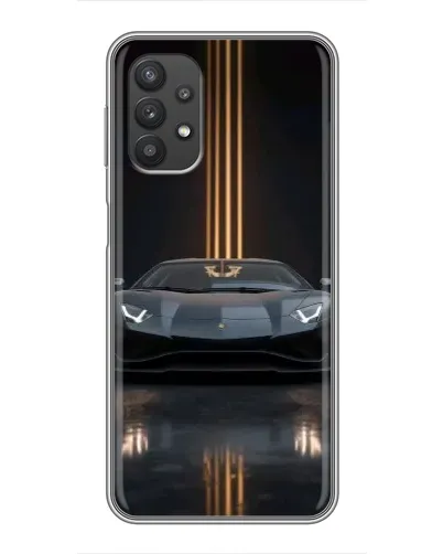 Чехол для Samsung Galaxy A32 с картинкой «Lamborghini золотые линии»