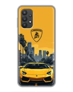 Чехол для Samsung Galaxy A32 с картинкой «Желтый Lamborghini город» Чехол для Samsung Galaxy A32 с картинкой «Желтый Lamborghini город»