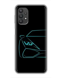 Чехол для Samsung Galaxy A32 с картинкой «Голубой силуэт Lamborghini» Чехол для Samsung Galaxy A32 с картинкой «Голубой силуэт Lamborghini»