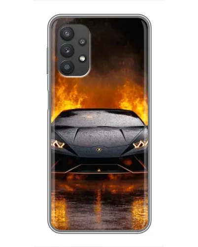 Чехол для Samsung Galaxy A32 с картинкой «Lamborghini в огне»