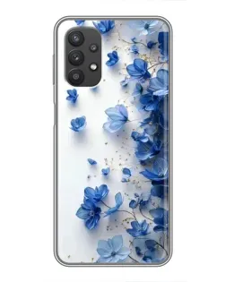 Чехол для Samsung Galaxy A32 с картинкой «Голубой цветочный каскад» Чехол для Samsung Galaxy A32 с картинкой «Голубой цветочный каскад»