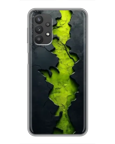 Чехол для Samsung Galaxy A32 с картинкой «Салатовый разлом скалы»