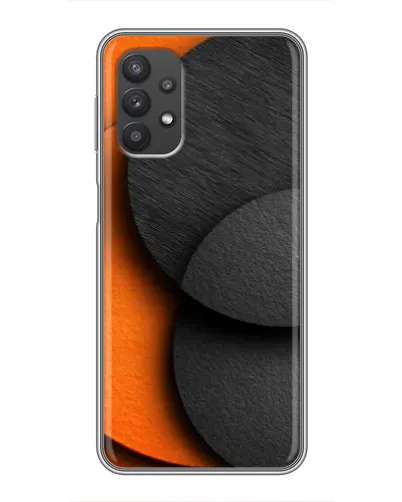 Чехол для Samsung Galaxy A32 с картинкой «Геометрия оранжевых кругов»